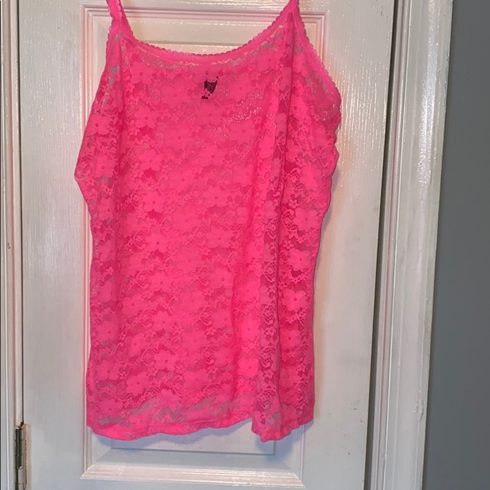 Pink lace camisole